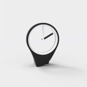 hollow clock black